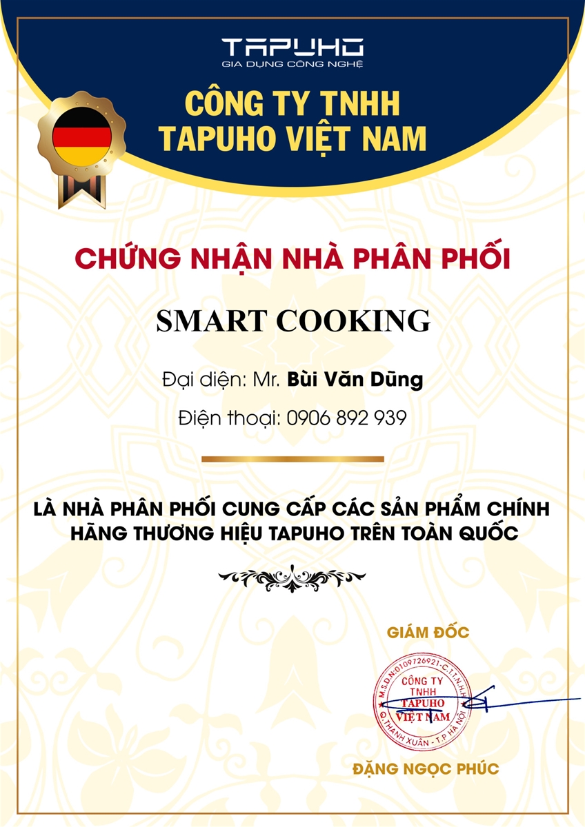 TAPUHO VIỆT NAM – TRÂN TRỌNG GIỚI THIỆU NHÀ PHÂN PHỐI MỚI SMART COOKING