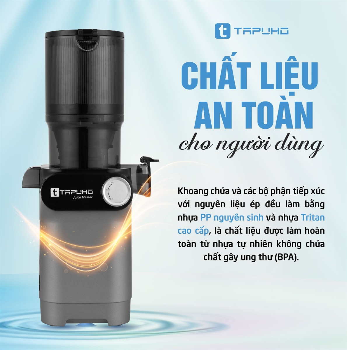 Với máy ép TSJ66, chỉ cần một thao tác đơn giản, bạn đã có thể thưởng thức những ly nước ép tươi ngon và giàu dinh dưỡng.