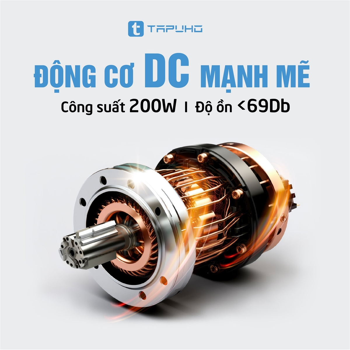 With outstanding power of 200W, the product ensures highly efficient operation.