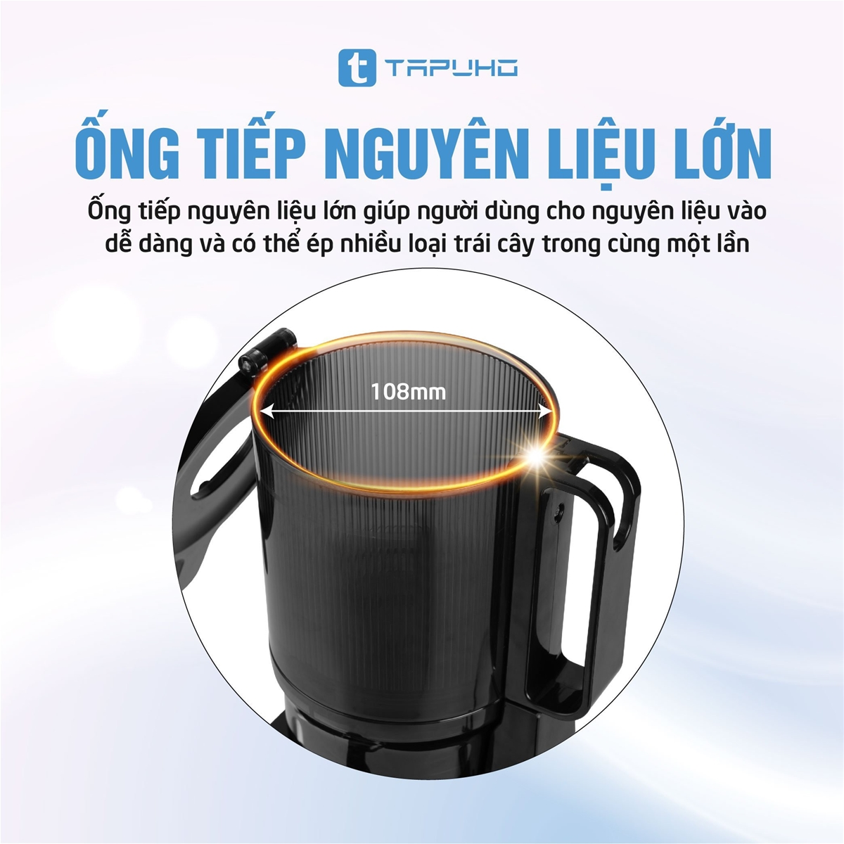 Ống tiếp nguyên liệu lớn