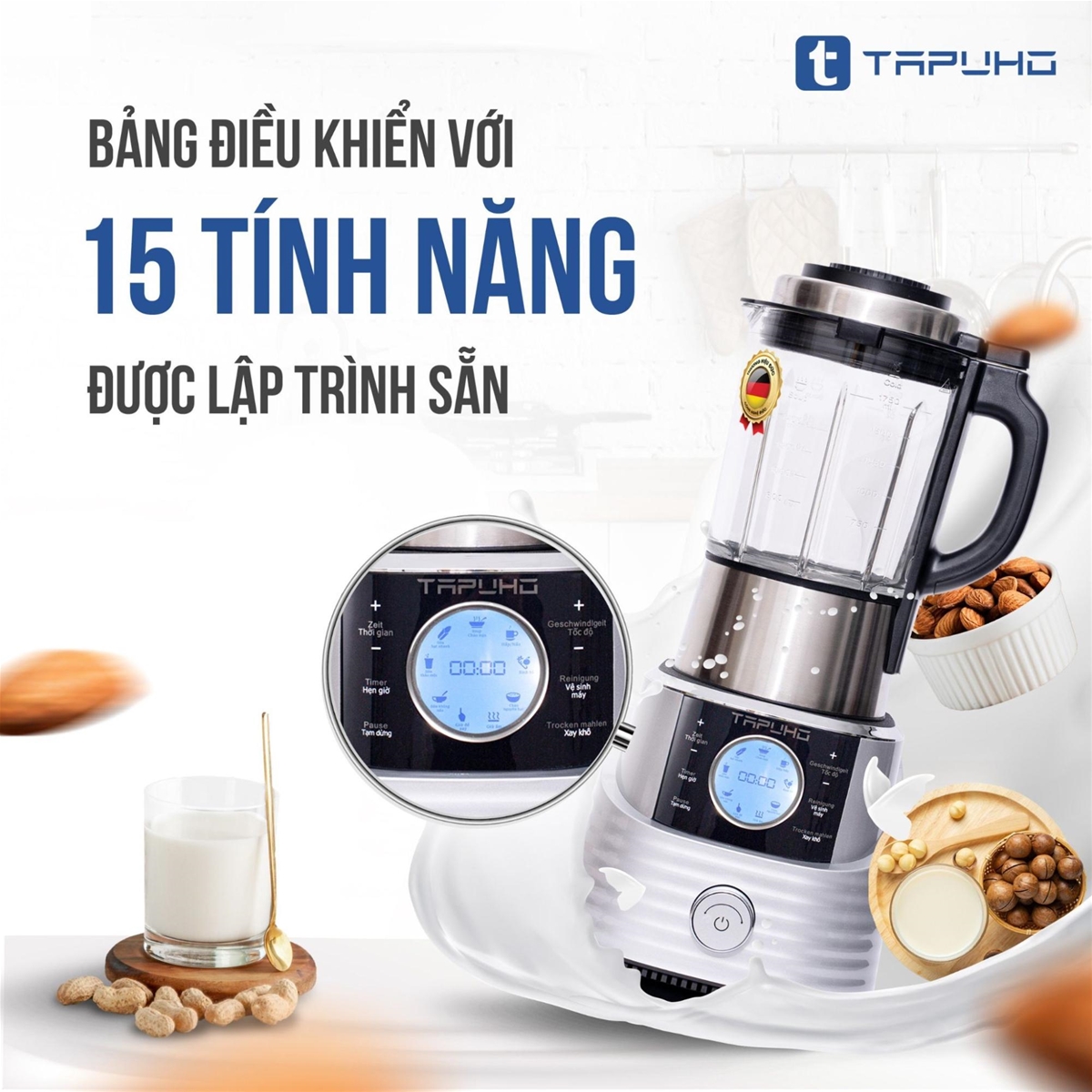 Máy xay nấu đa năng Tapuho T01 sở hữu nhiều tính năng ưu việt