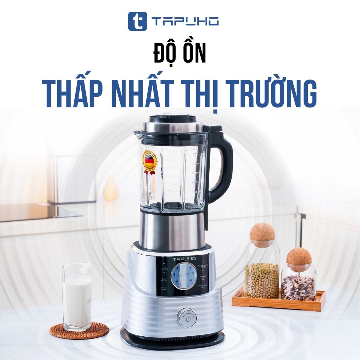 Với công suất mạnh mẽ, nhưng điều đặc biệt là Tapuho T01 lại có độ ồn êm ái nhất so với các mẫu máy khác trên thị trường.