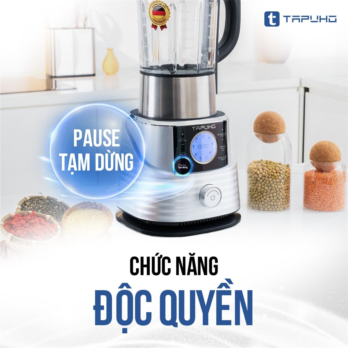 Chức năng Nhấn Thả giúp người sử dụng tùy ý điều chỉnh độ nhuyễn