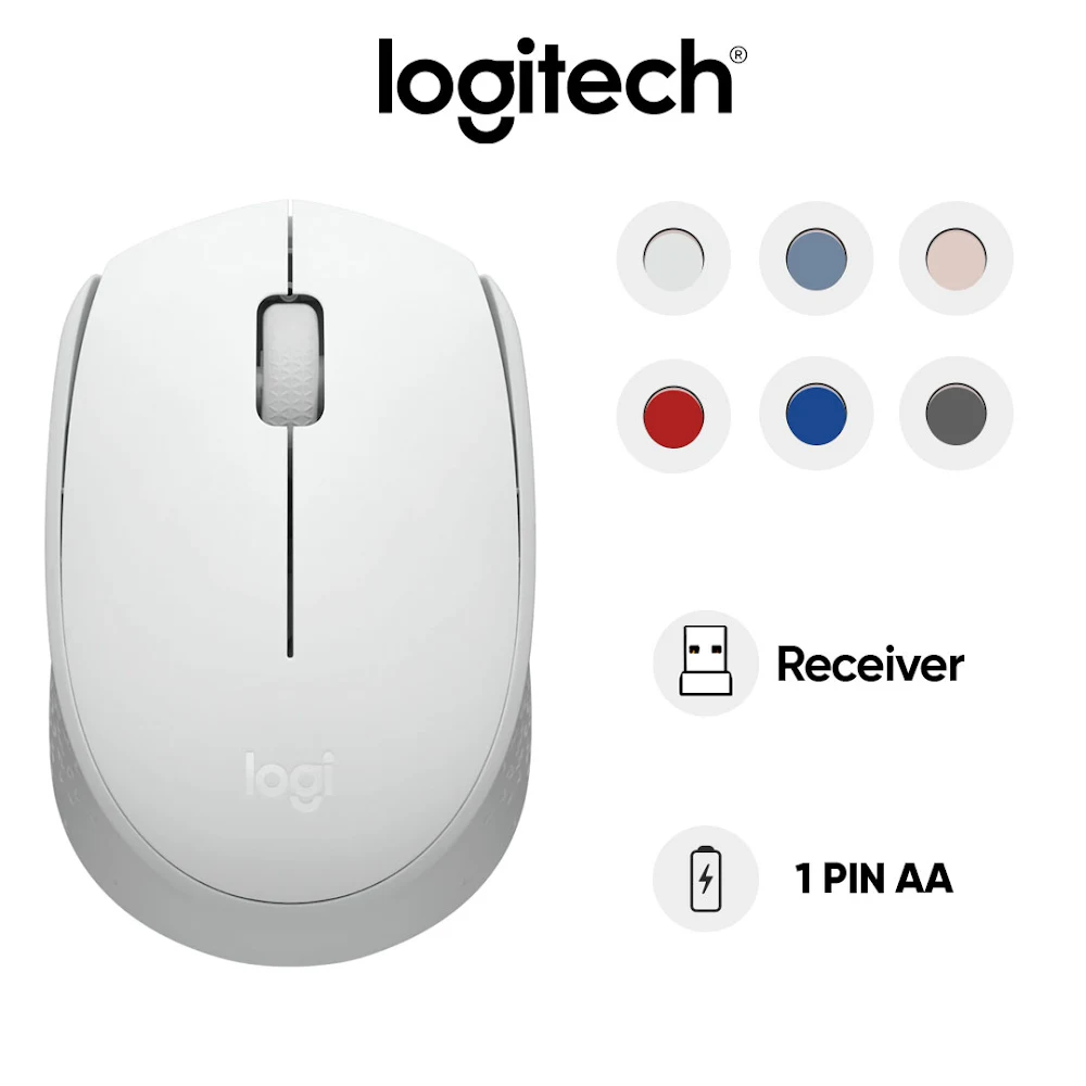 CHUỘT VI TÍNH (MOUSE) LOGITECH M171 WIRELESS/TRẮNG (OFF WHITE)(910-006870) 