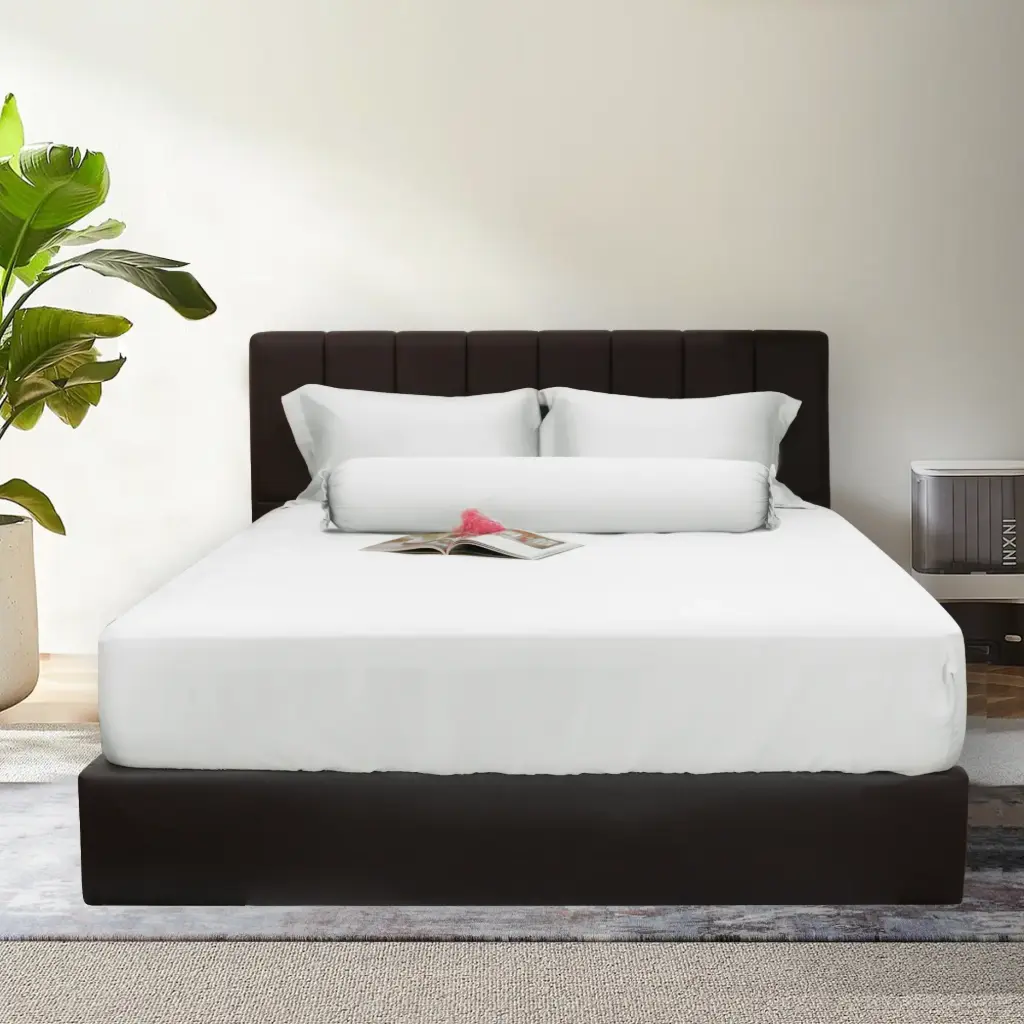 Bộ ga gối Bamboo màu trắng TAPUHO TPH3200