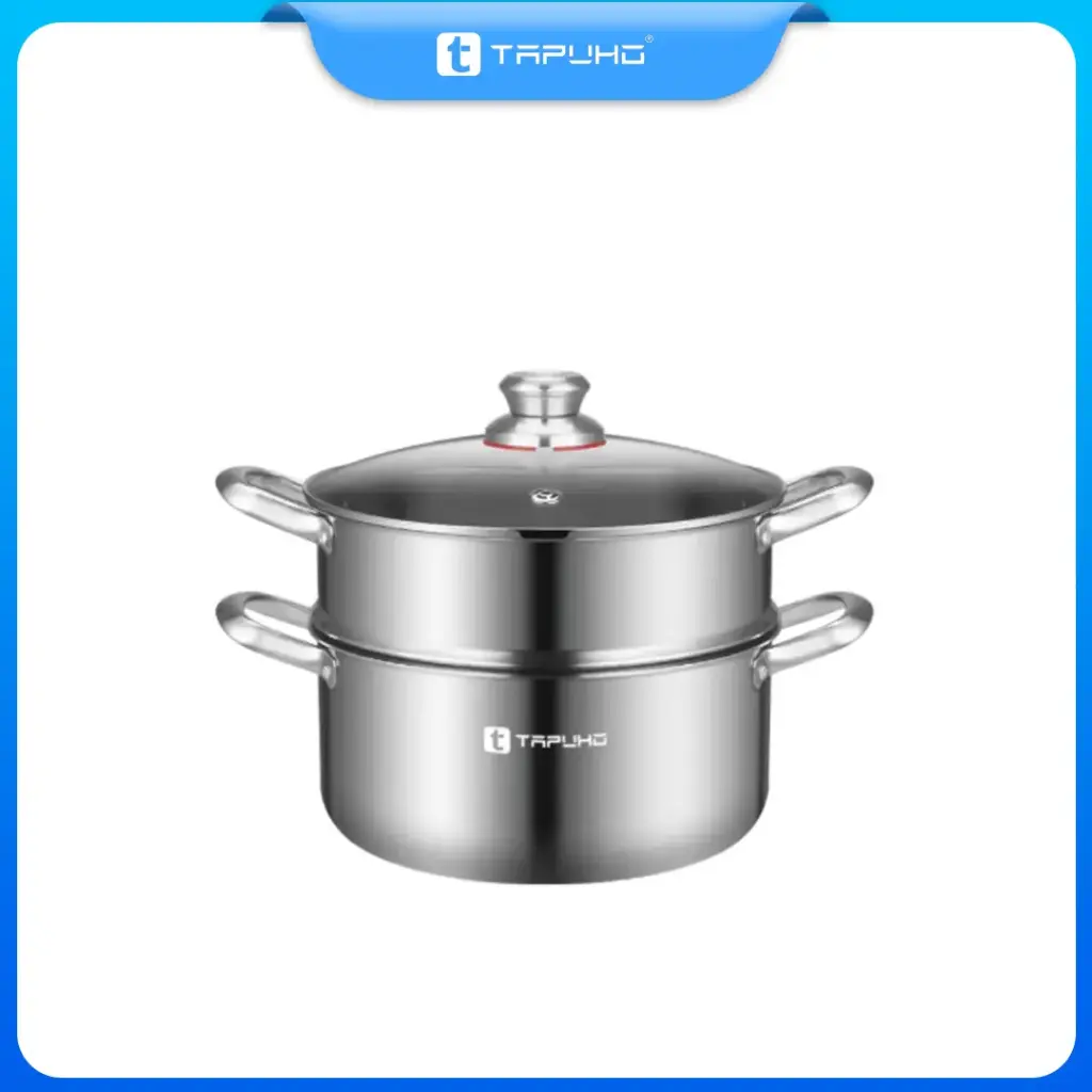Nồi Hấp Inox 3 Lớp 2 Tầng Cao Cấp TP-2034 26cm
